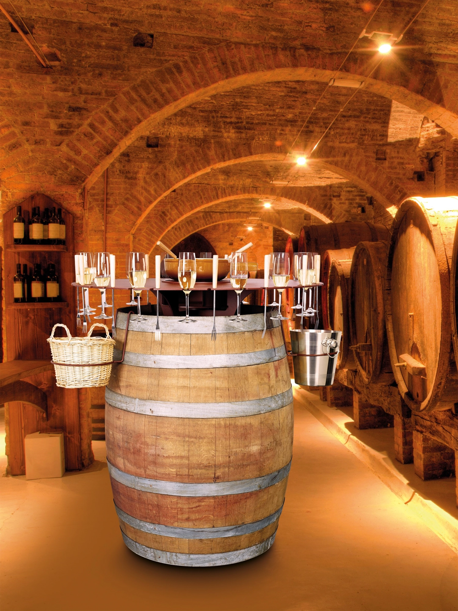 Bar à vin et à fondue 92 x 92 x 105 cm