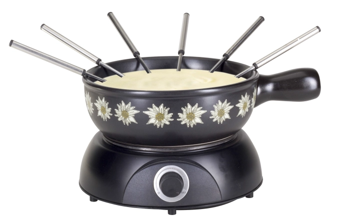 Set a fondue au fromage électric edelweiss , 10 pièces, no