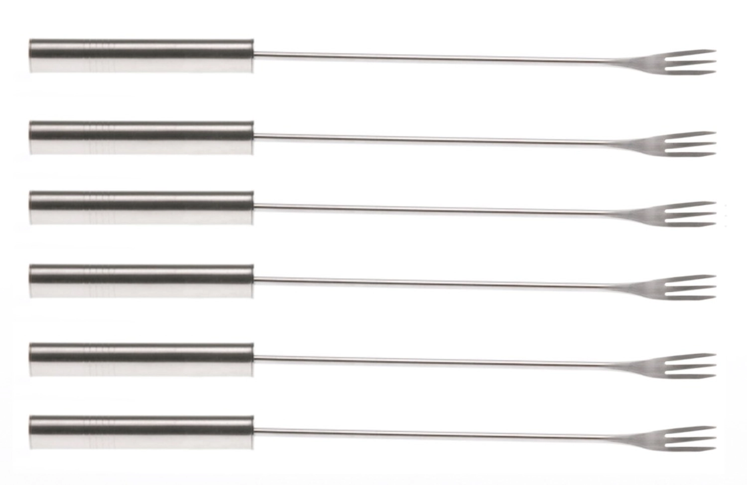 Käsefondue - Gabeln Massiv Edelstahlgriff 6 Stück