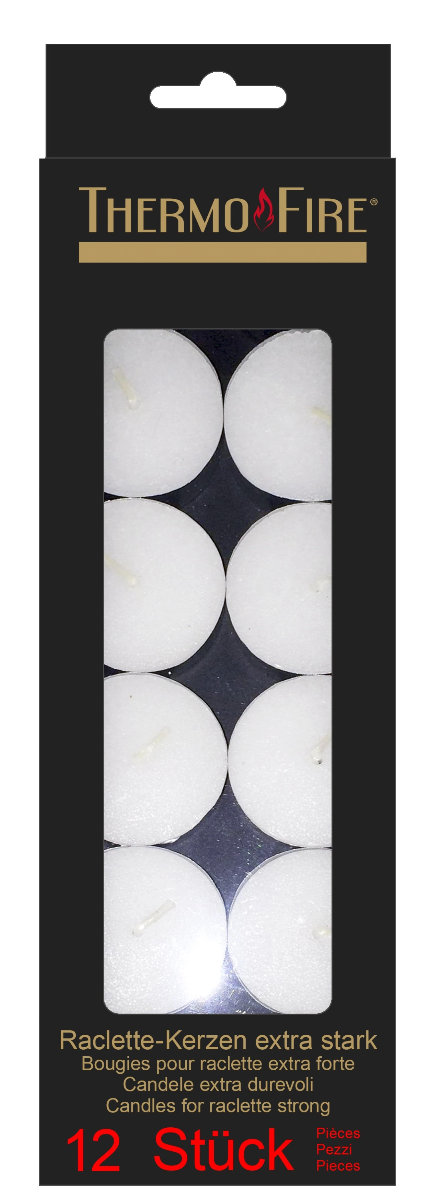 Thermo Fire Réchaud Bougies p. H'eat Cheese, 12 pcs.Ø 4cm,
