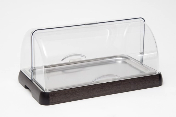 CLASSIC Buffetplatte gekühlt, Edelstahl, Wenge, GN 1/1