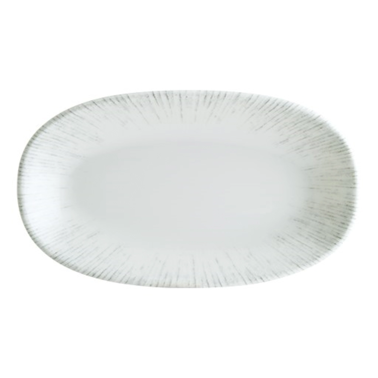 Assiette ovale Iris Olive Gourmet 34x19cm