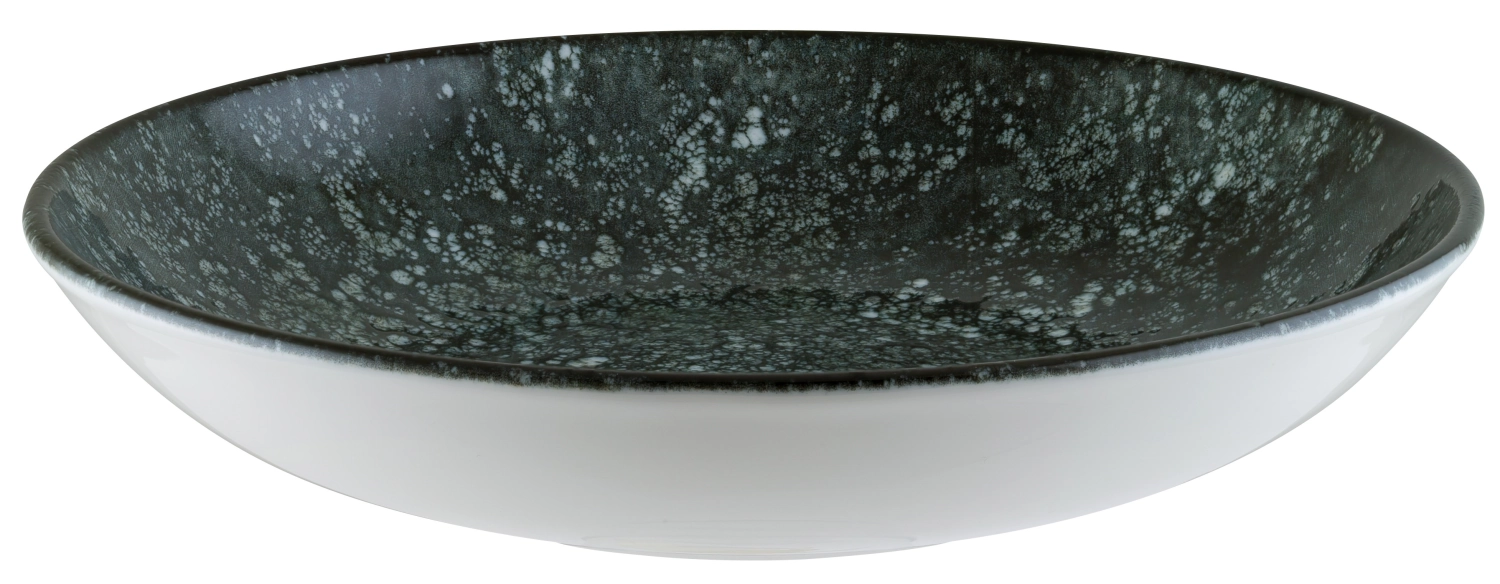 Assiette Cosmos Black Bloom profonde 23cm 1l