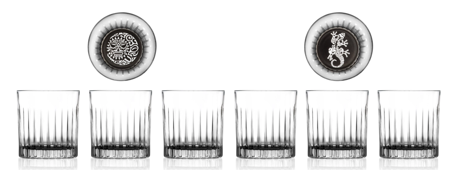 Set de 6 gobelets Maori Dof et Geko