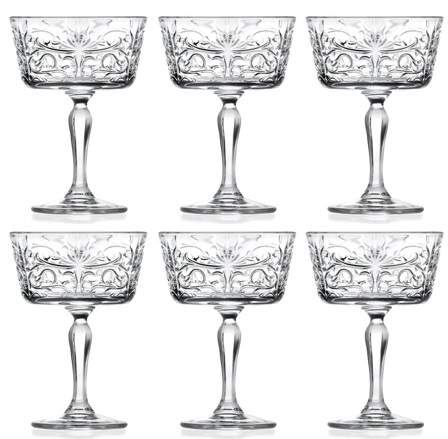 Set de 6 coupes à champagne tattoo coppe ø10 h14 cm, 27cl