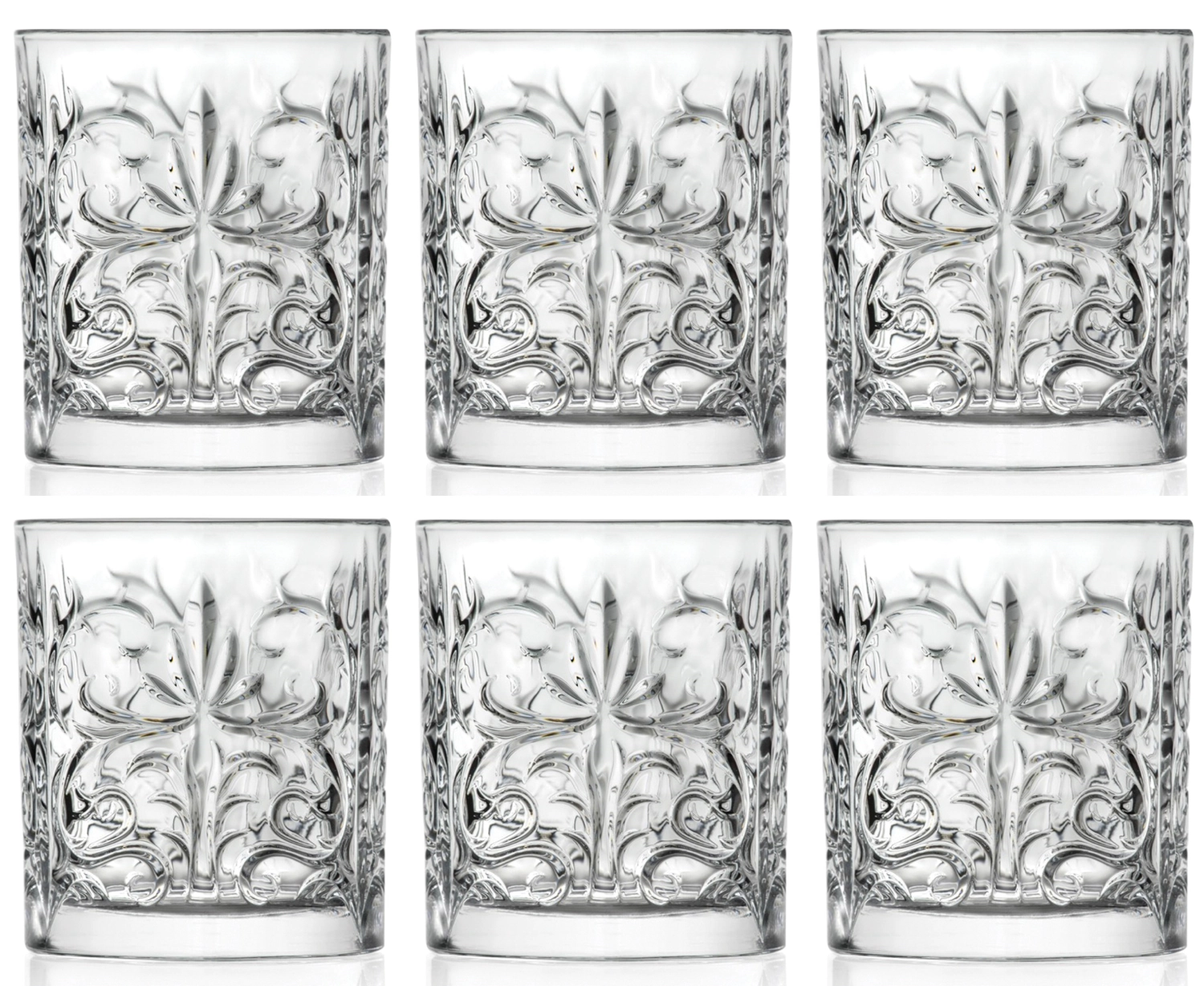 Set de 6 coupes tattoo dof ø8.2 h9.4 cm, 34cl