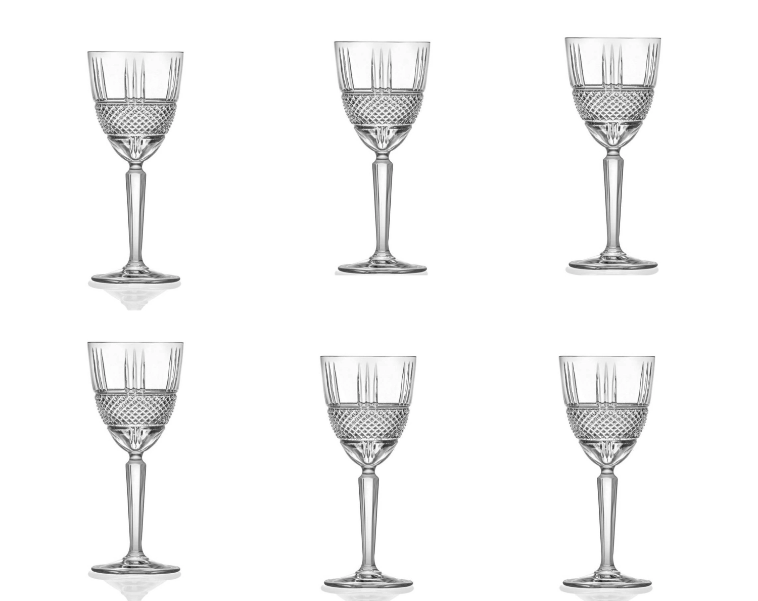 Set de 6 verres à vin brillante ø7.9 h18.7 cm, 23cl