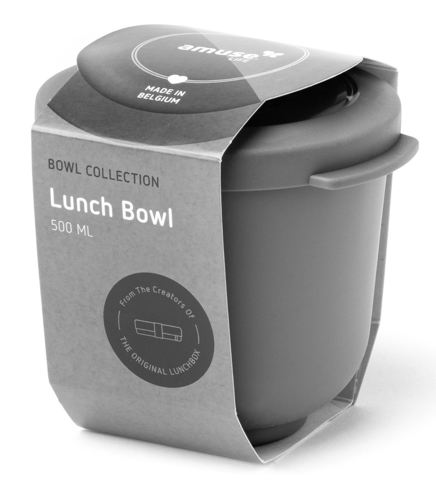 Amuse life plat à déjeuner 500ml ø104x86mm gris