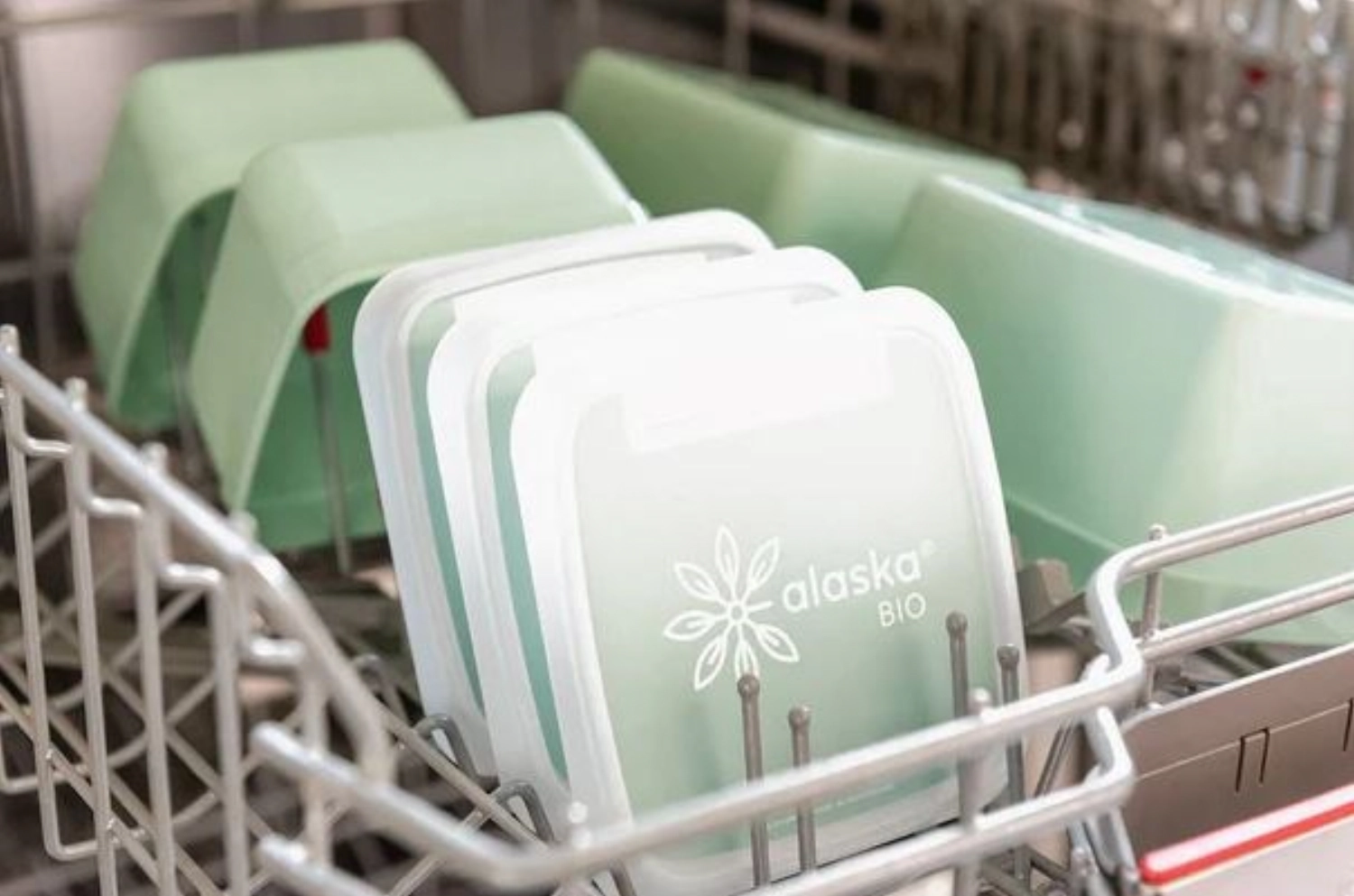 3er Set Alaska Bio Gefrierboxen 1000ml grün