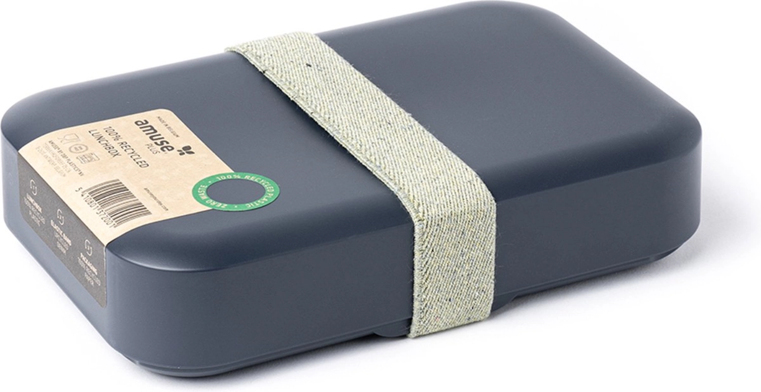 Amuse plus boîte à lunch zero waste 210x140x50mm gris