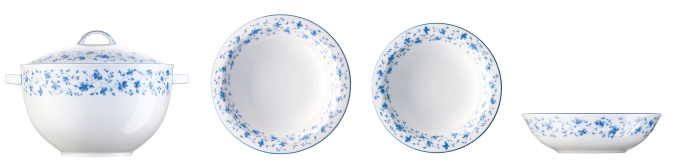Form 1382 Blaublüten Dessertschale