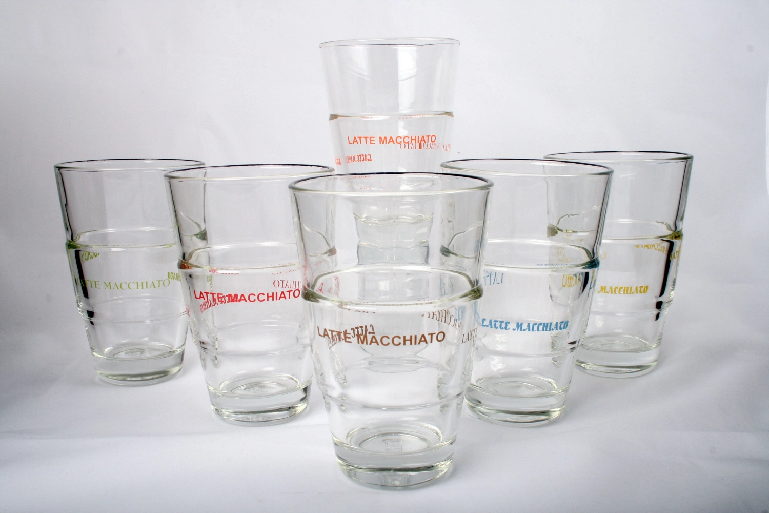 Set de 6 Latte Macchiato Savona assortis