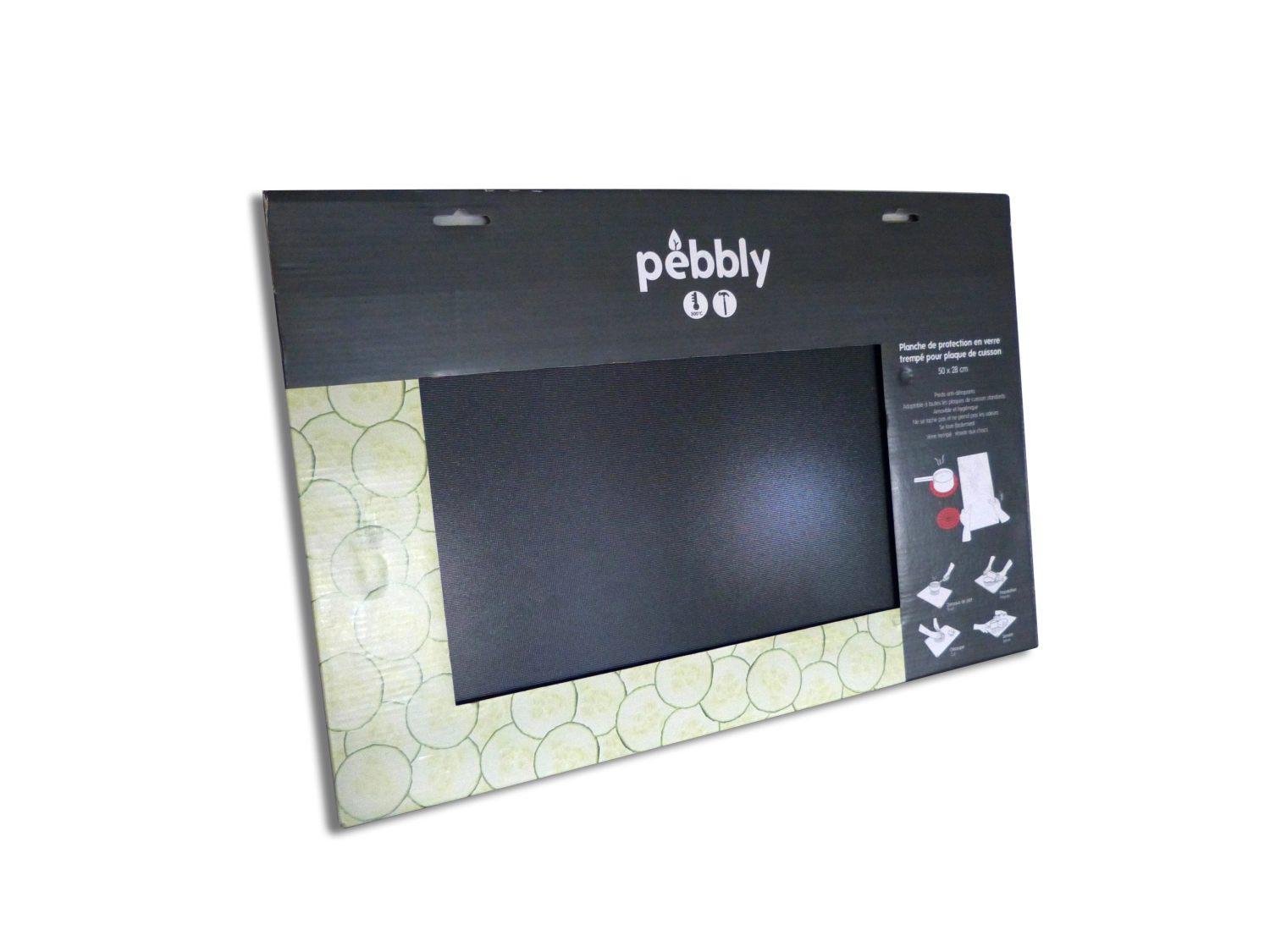 Couvercle vitrocéramique surface nervurée