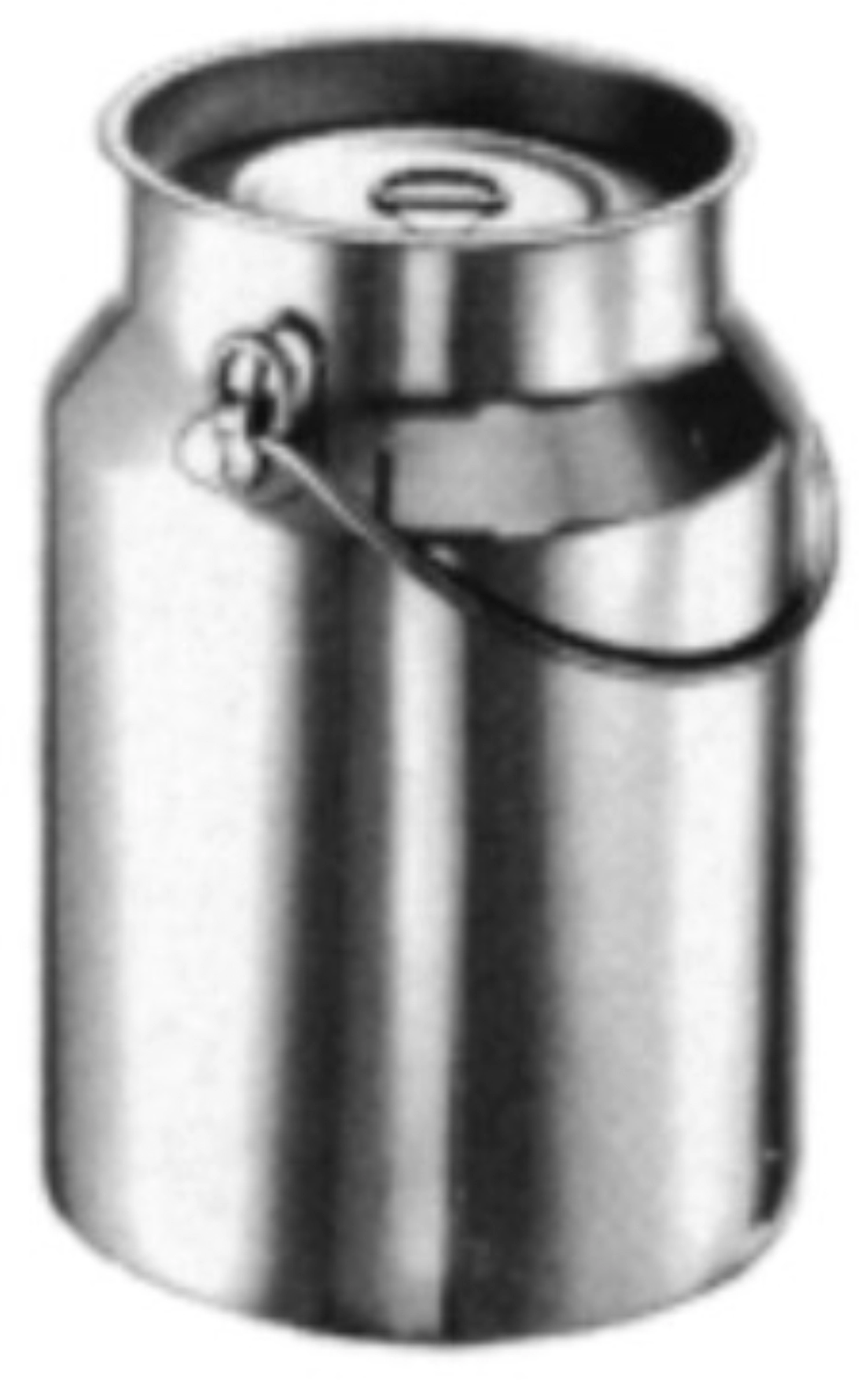 Milchkanne ohne Bodenreif mit Deckel