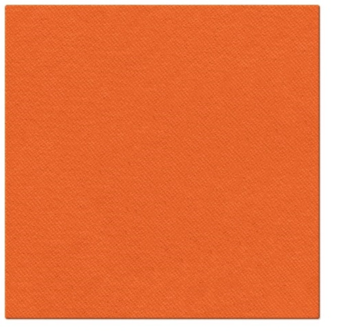 Servietten Dinner 50x Unifarbe orange, 40x40cm