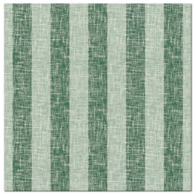 Servietten Dinner 50x Linen Stripes green, 40x40cm