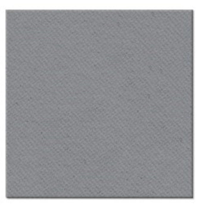 Servietten Cocktail 100x Uni grau, 20x20cm