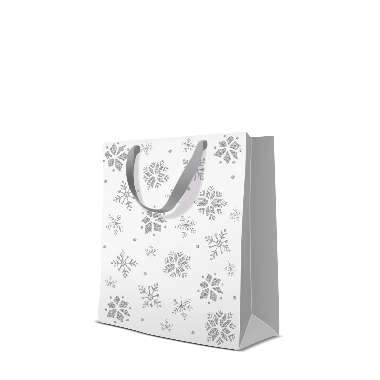 Sac cadeau Premium Glitter Snowflakes 20x10x25cm