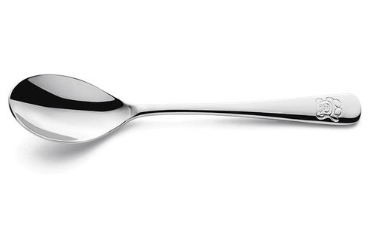 Teddy bear cuillère pour enfants 18/10, haute brillance