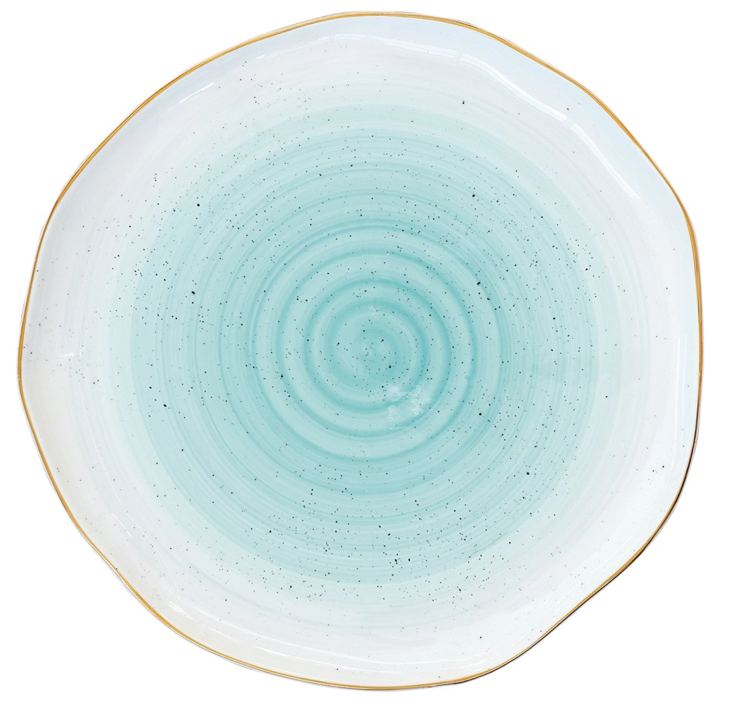 Artesanal Assiette plate, bleu, D26cm