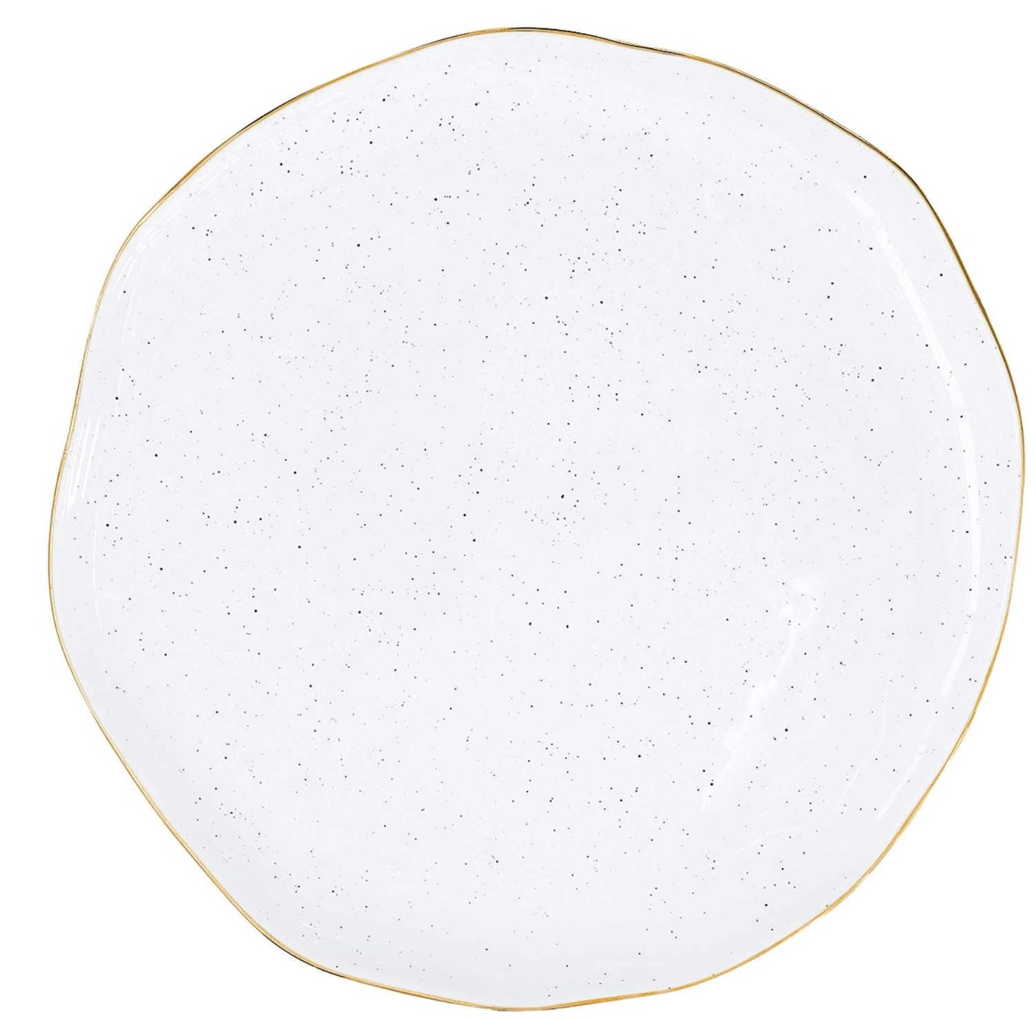 Artesanal Assiette plate, blanc, D26cm