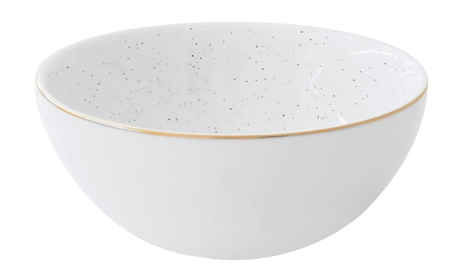 Artesanal bol, blanc, D15cm