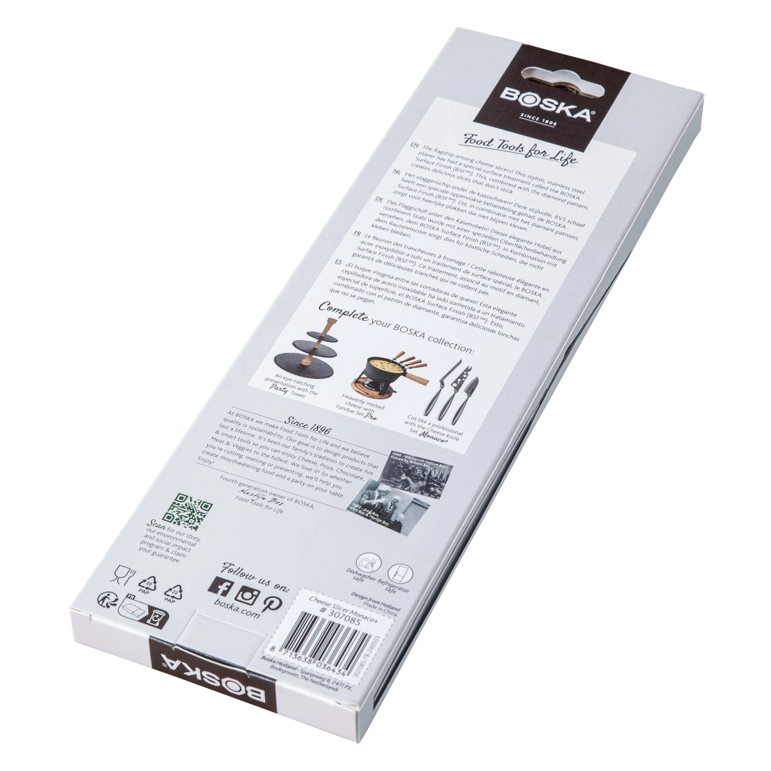 Käsehobel Monaco+ silber Edelstahl 290x80x15mm