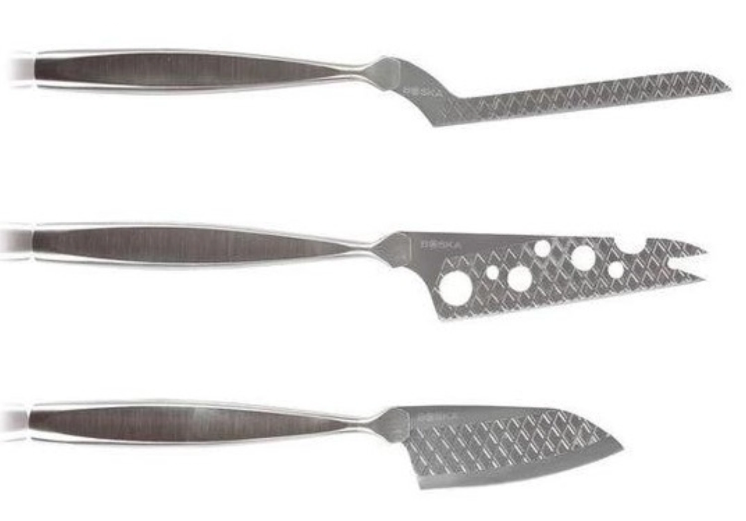 Käsemesser-Set Monaco+ silber Edelstahl 277x143x20mm