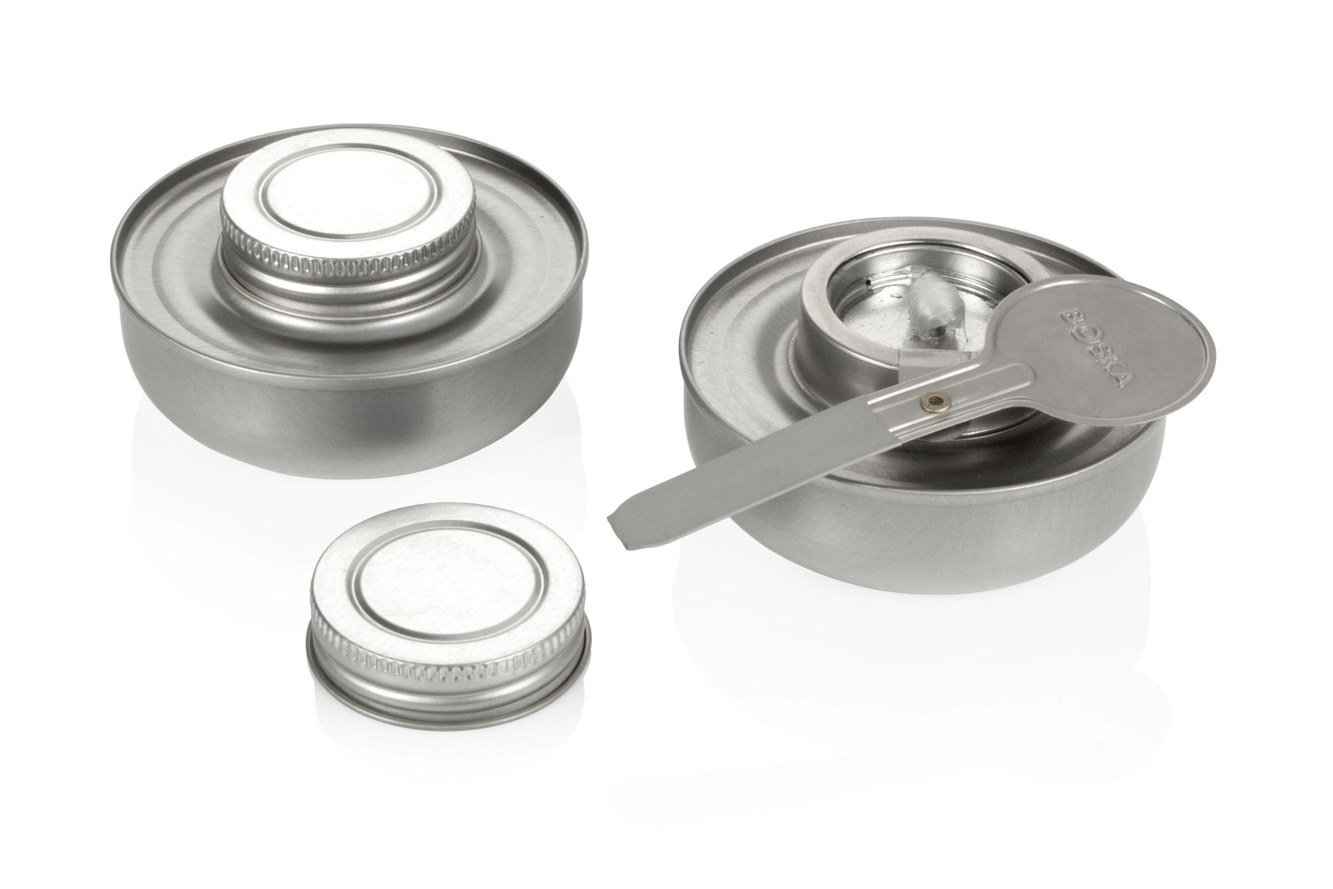 Brûleur à fondue sûr argent acier inoxydable, 2, 182x90x49mm