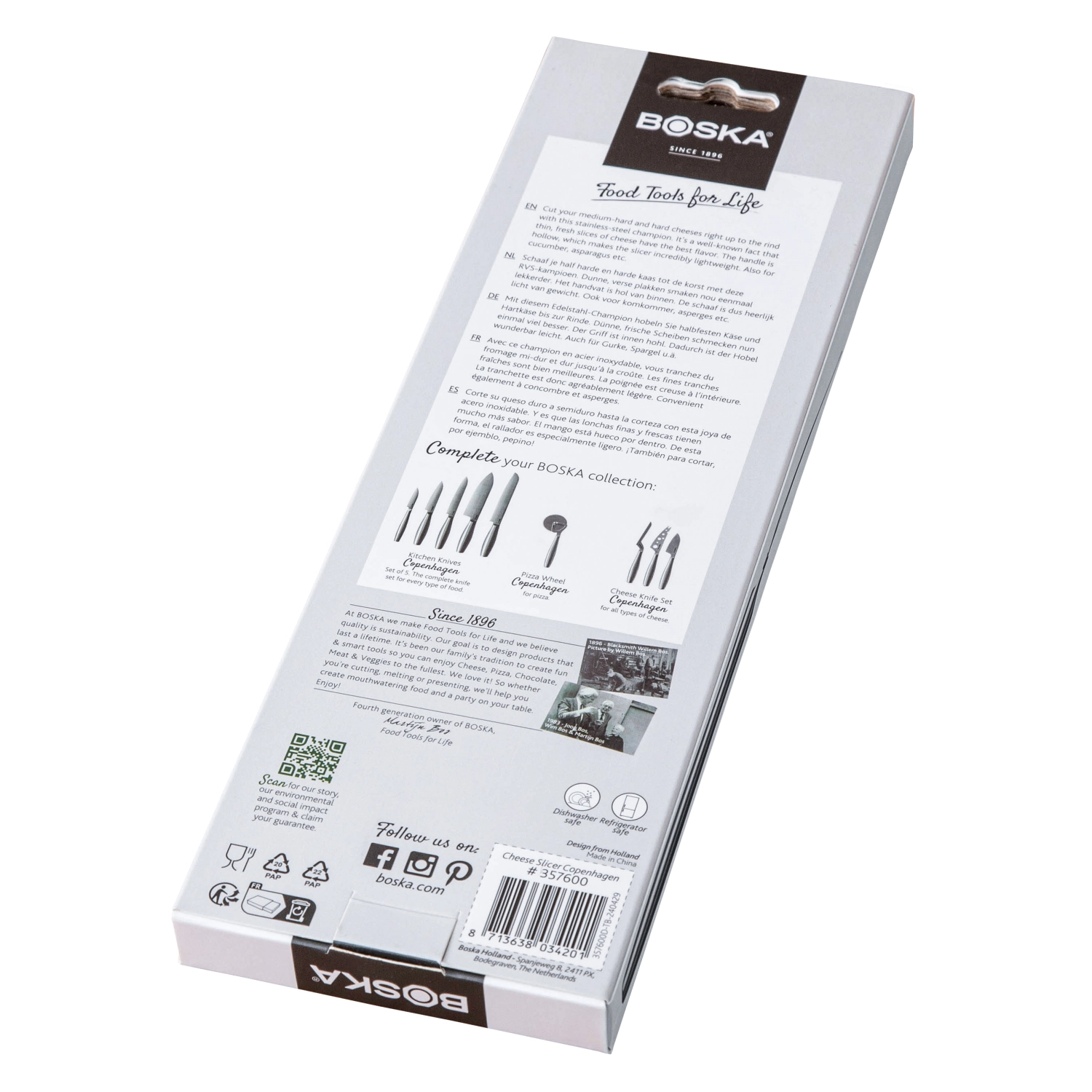 Râpe à fromage copenhagen argent acier inoxydable