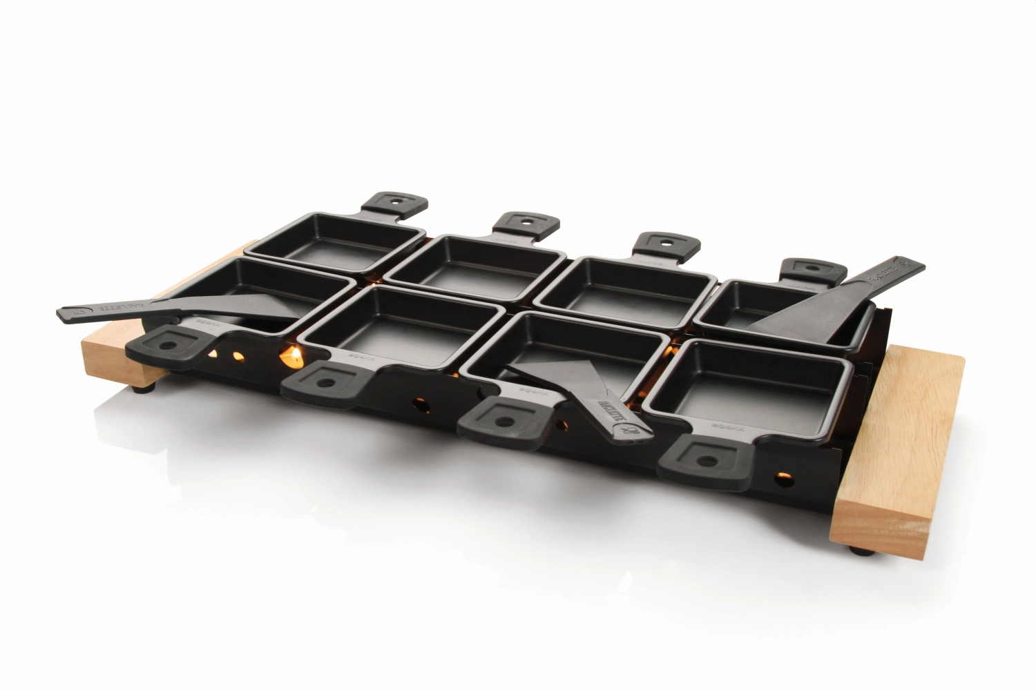 Partyclette® xl noir acier inoxydable 487x185x58mm