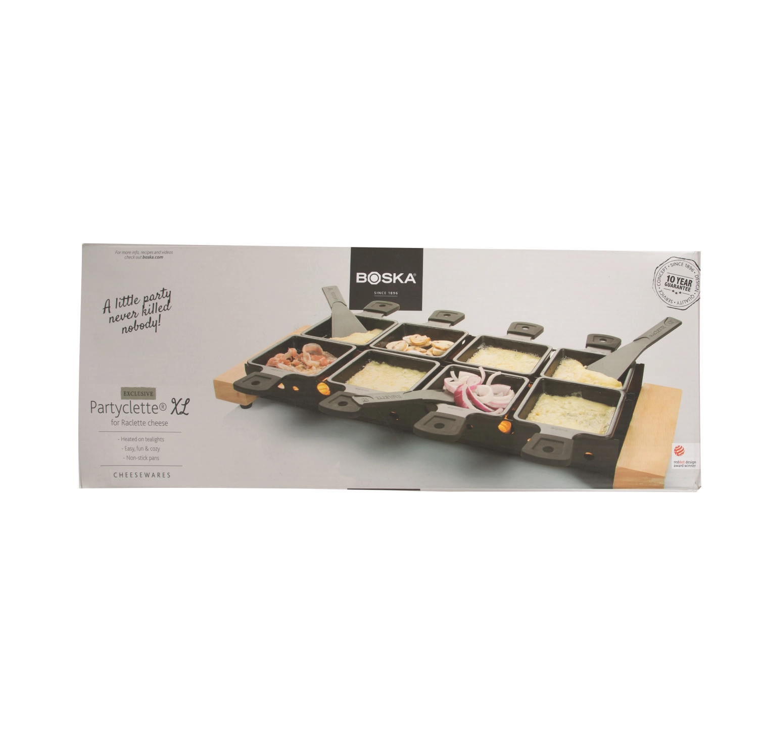 Partyclette® xl noir acier inoxydable 487x185x58mm