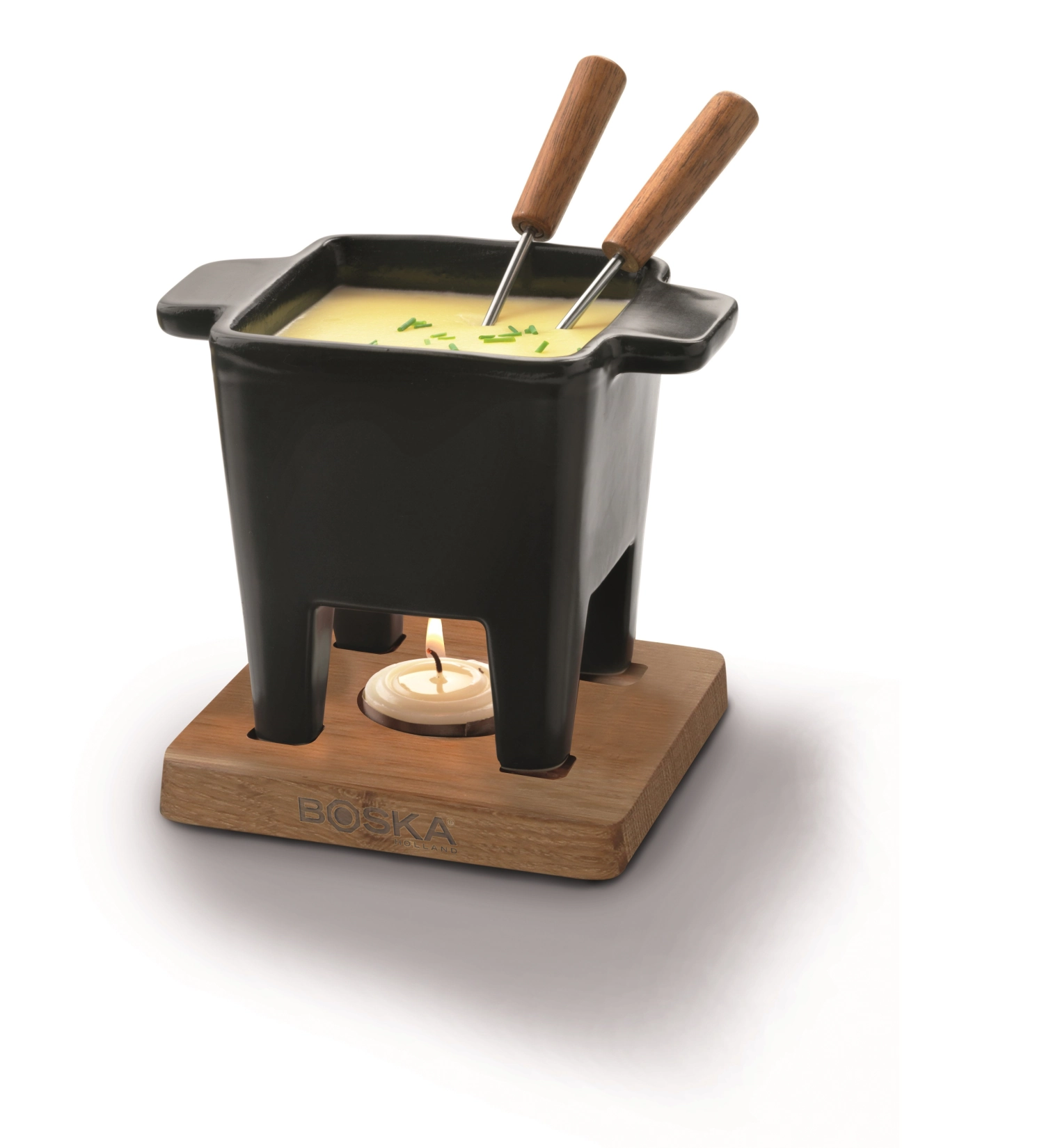 Tapas f. nero noir inox/bois/pierre. 133x133x136