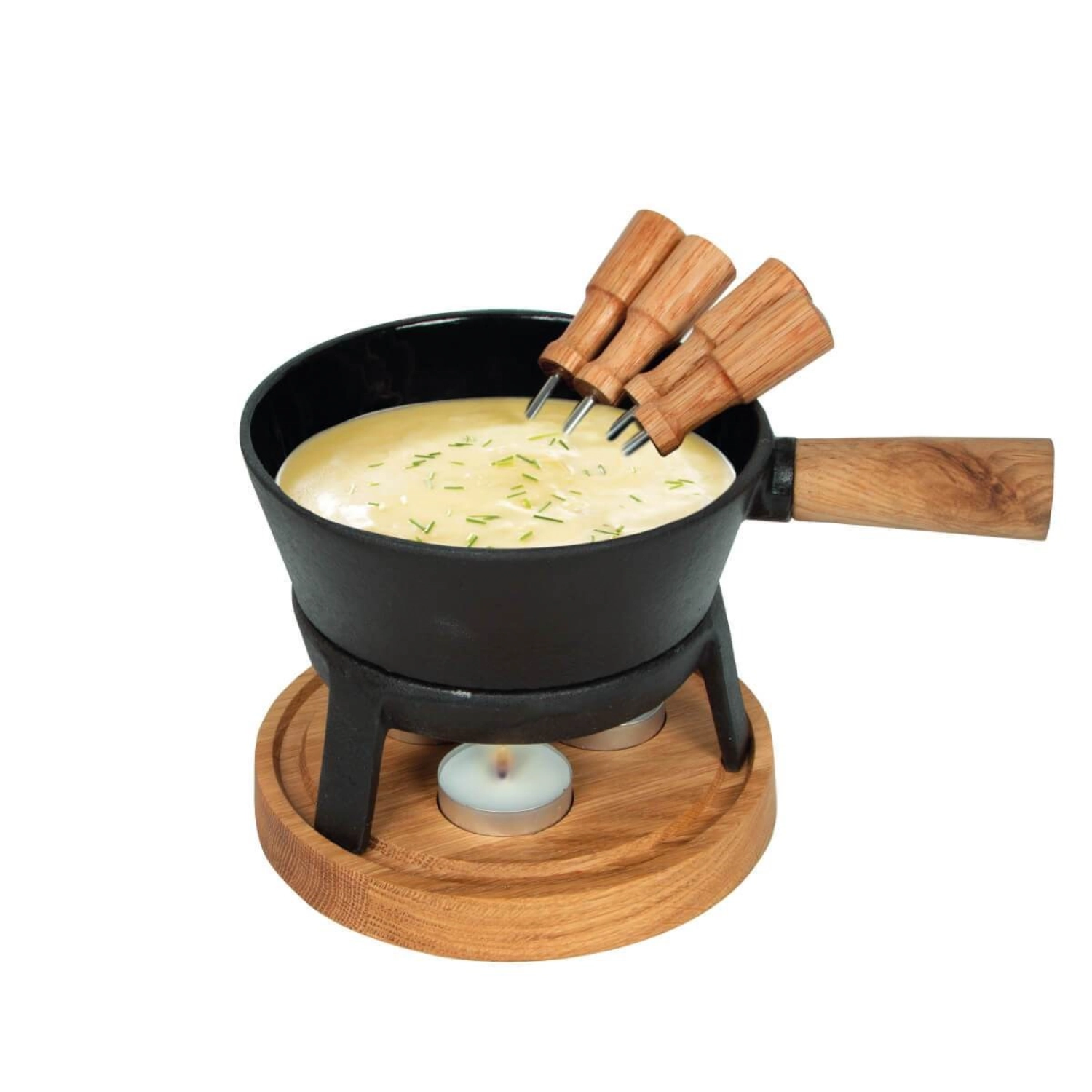 Set à fondue pro s chêne européen fonte 0.7lt