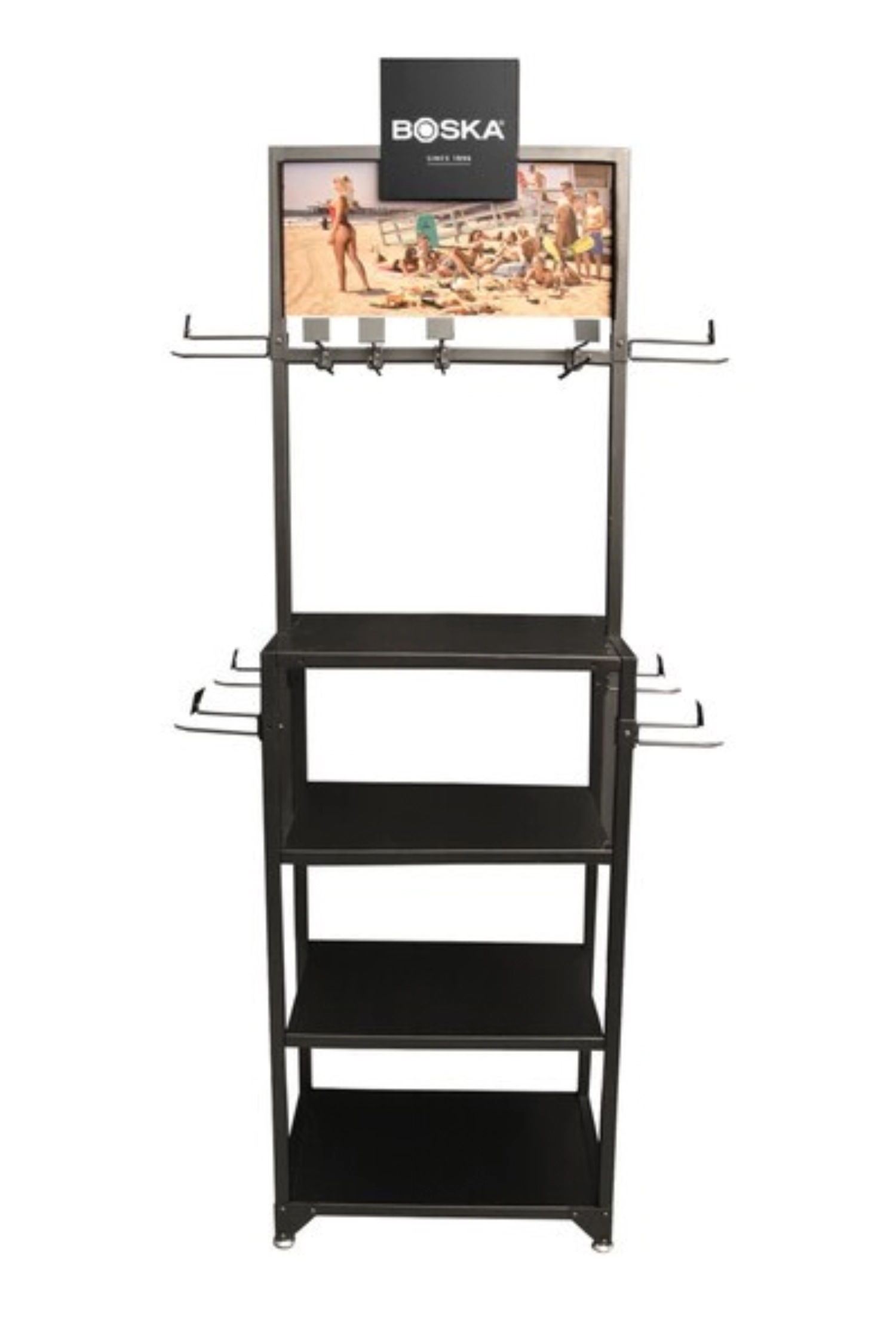 Display Metall schwarz, Viertelpalette