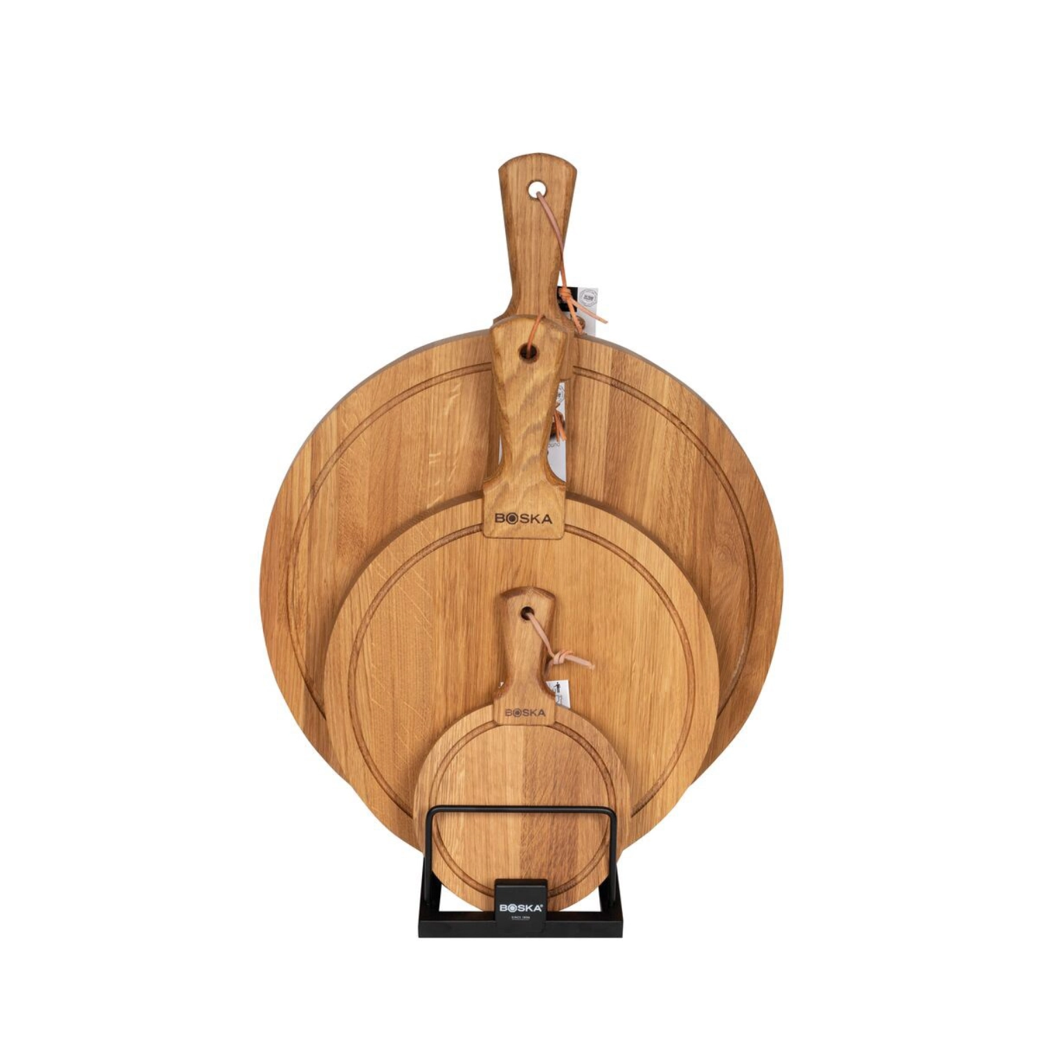 Servierbrett Display für 3 Stk., Stahl, schwarz