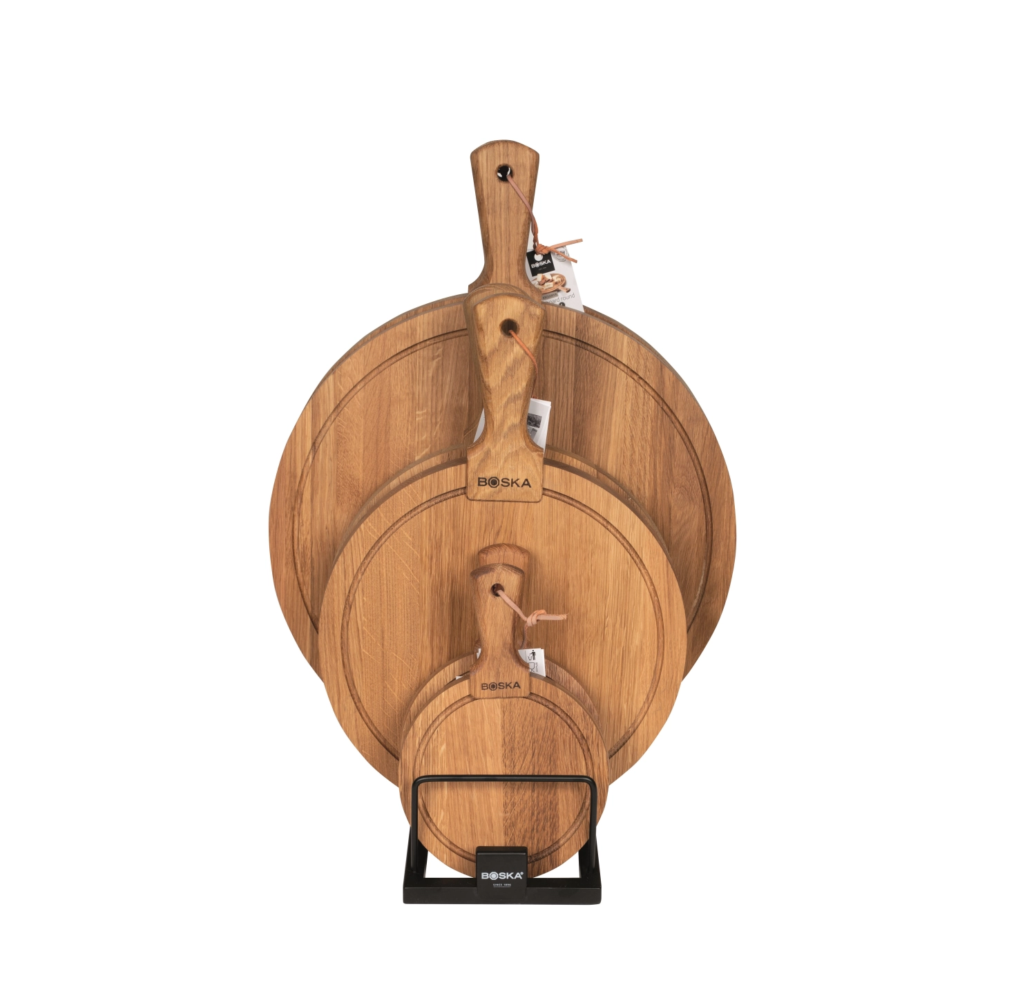 Servierbrett Display für 6 Stk., Stahl, schwarz