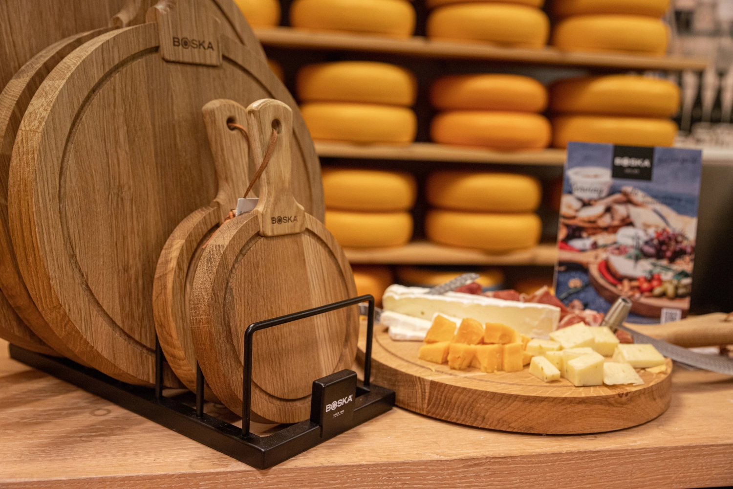 Servierbrett Display für 6 Stk., Stahl, schwarz