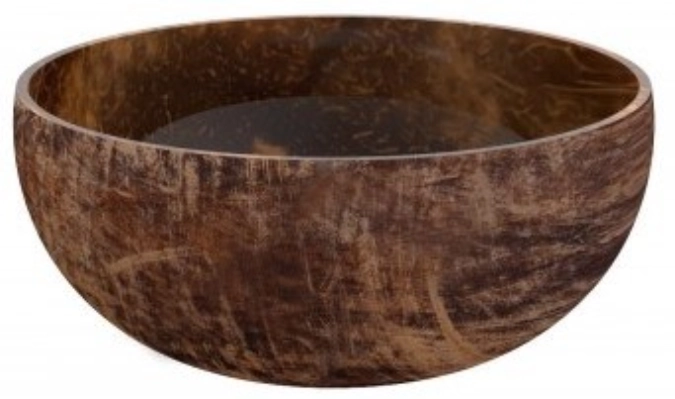 Kokosnuss Schale und Bambus Löffel