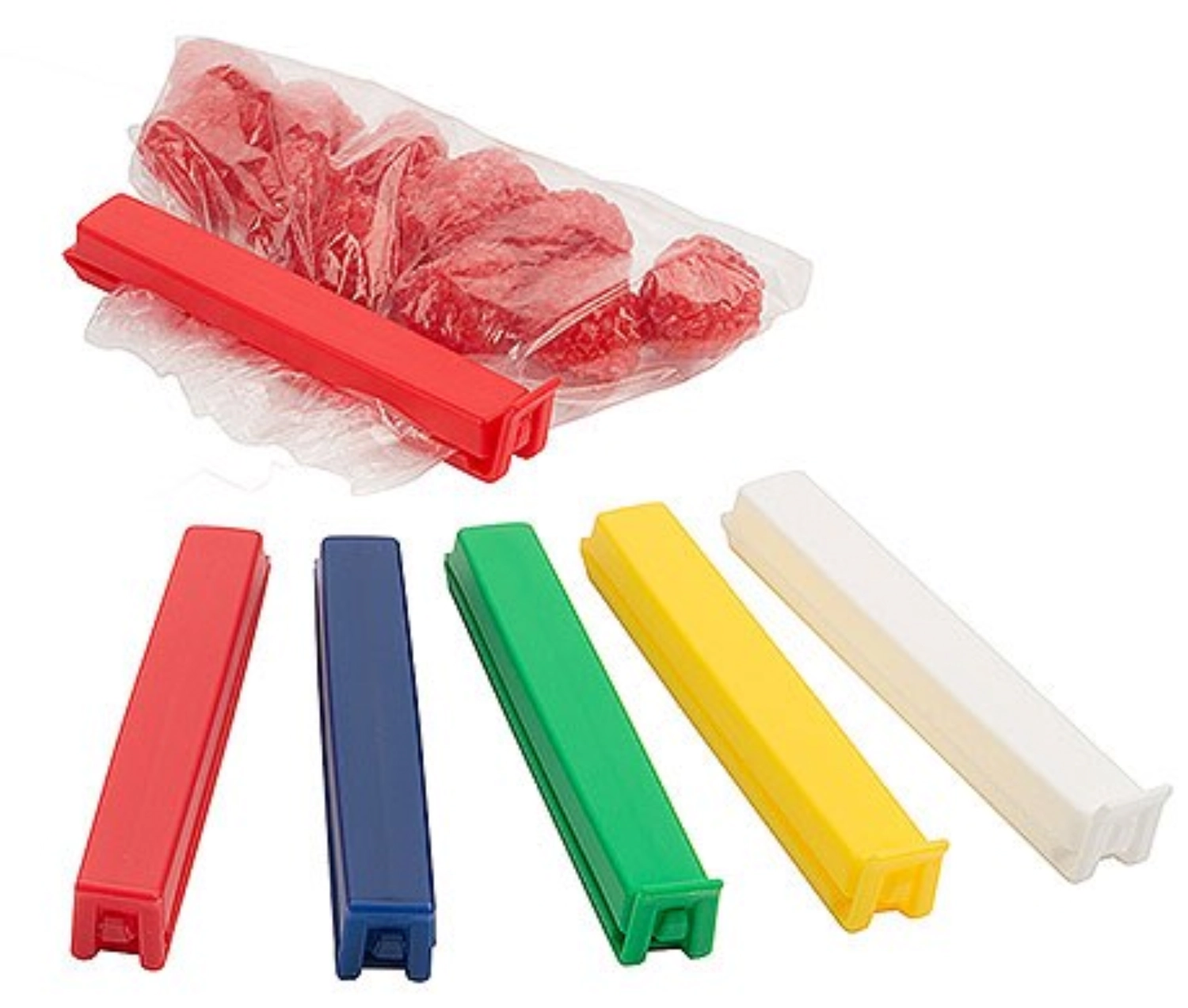 Pince à sachets twixit ! HACCP Set 20pcs. 5 couleurs 11 cm