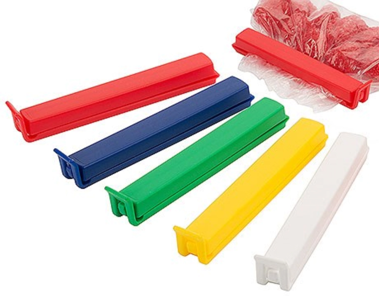 Pince à sachets twixit ! HACCP Set 20pcs. 5 couleurs 14 cm