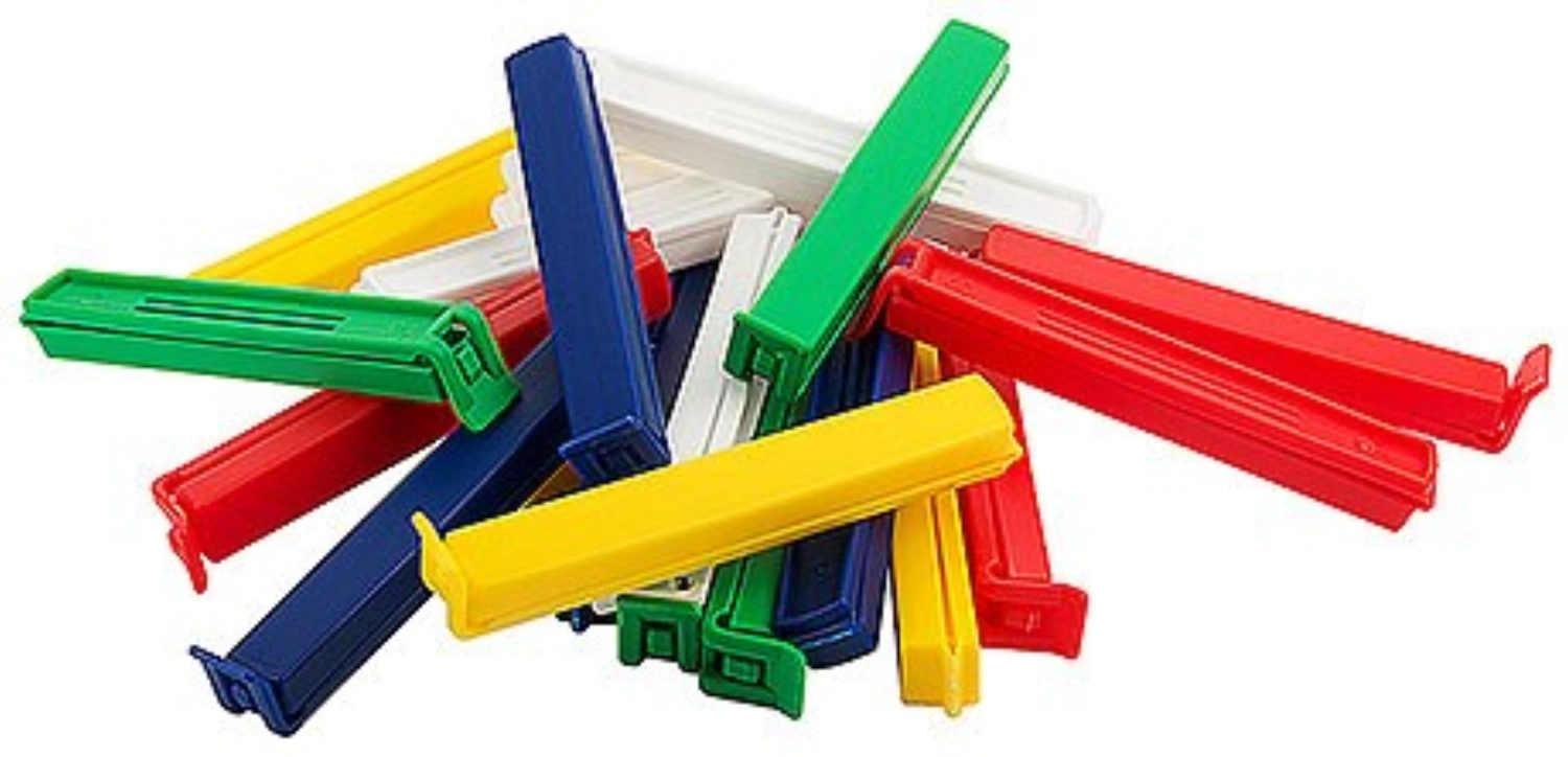 Pince à sachets twixit ! HACCP Set 20pcs. 5 couleurs 14 cm