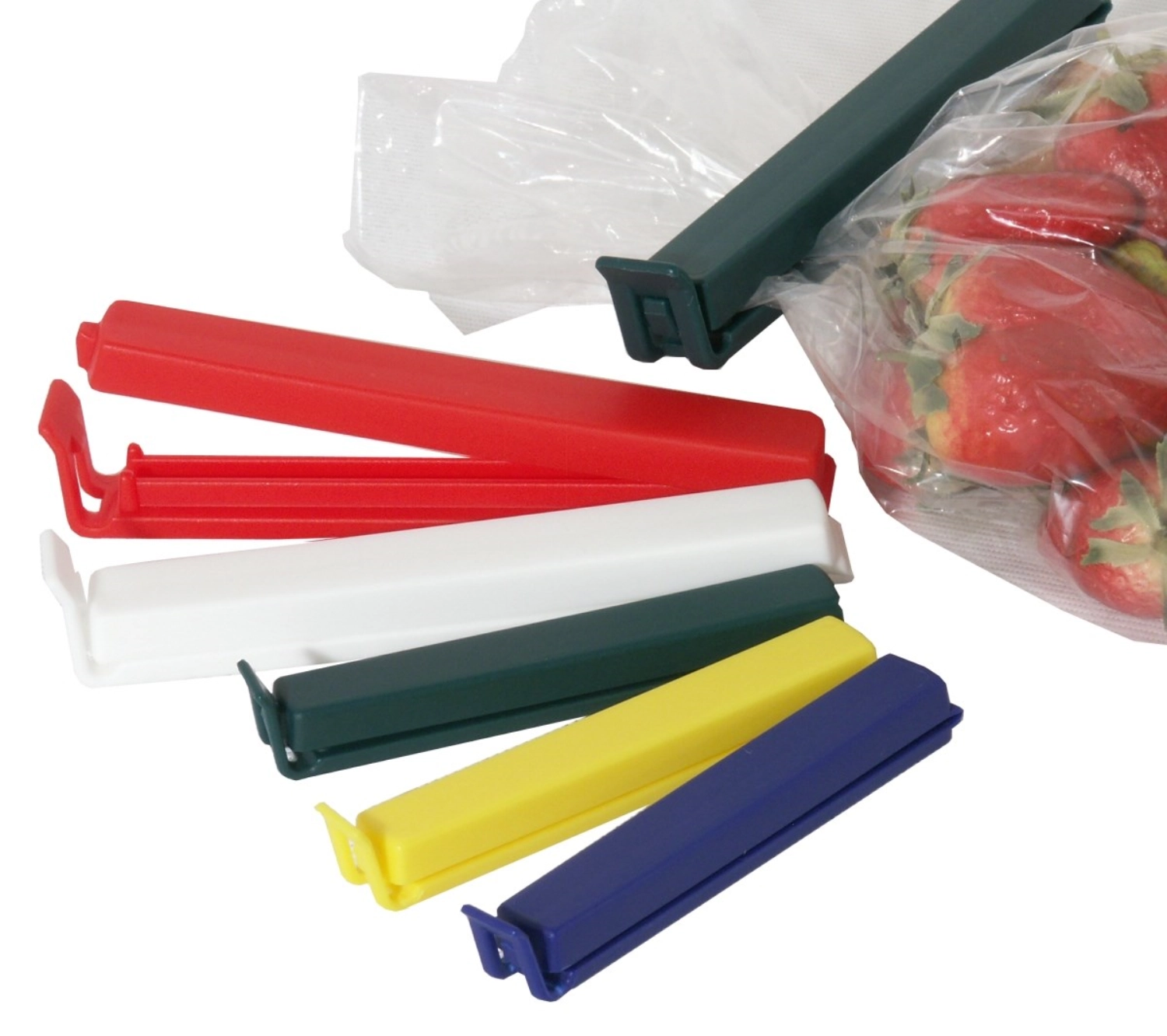 Pince à sachets twixit ! HACCP Set 20pcs. 5 couleurs 14 cm
