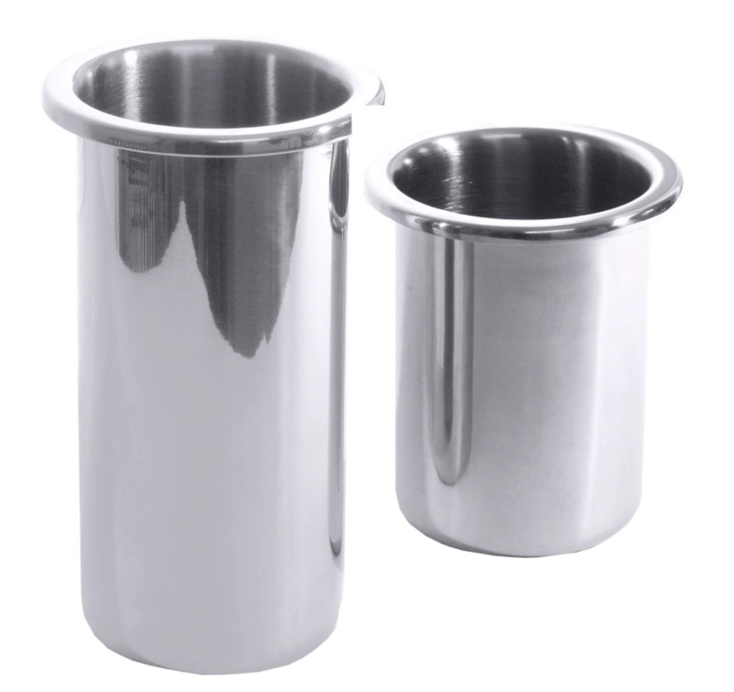 Edelstahlbehälter Øaussen 7cm, Øoben 8.5cm h:10cm