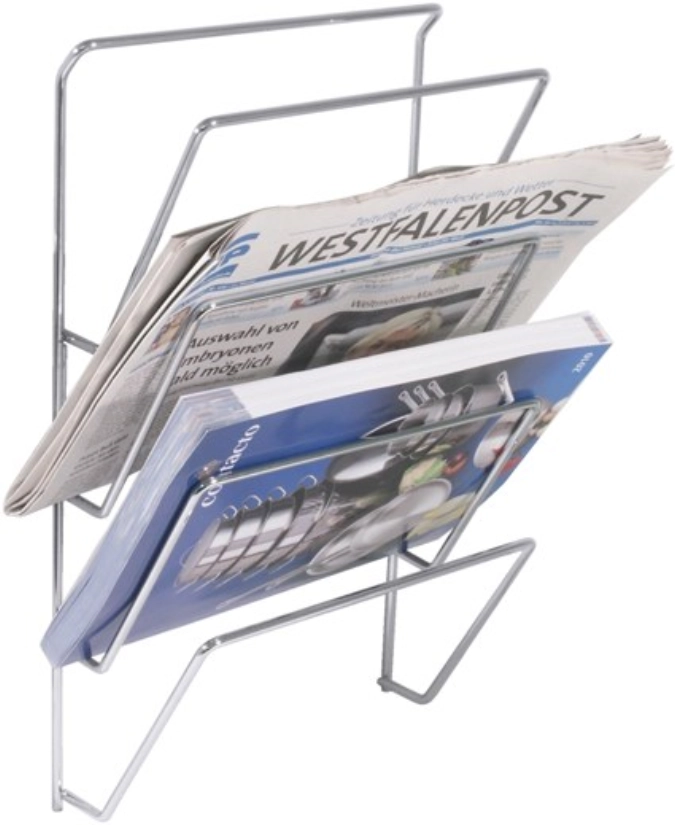 Porte-journaux mural a. quatre étagères 26x45cm