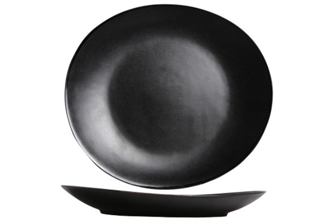 Vongola black assiette plate 28x25.5cm