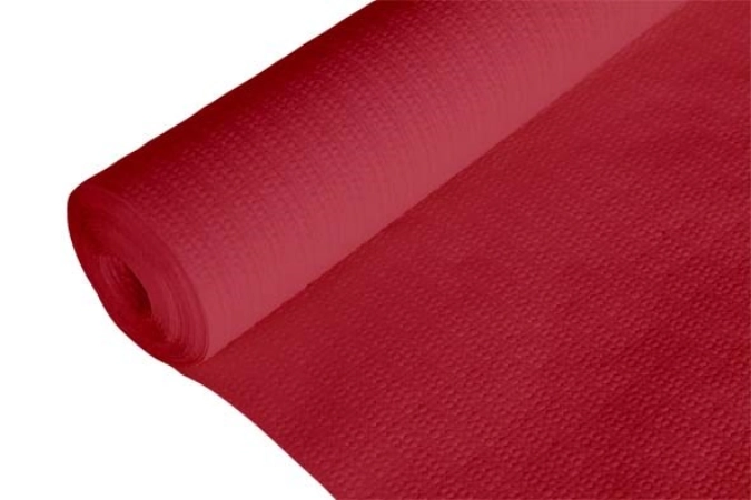 Papier-Tischdecke bordeaux, gewaffelt, 1.18x20 m