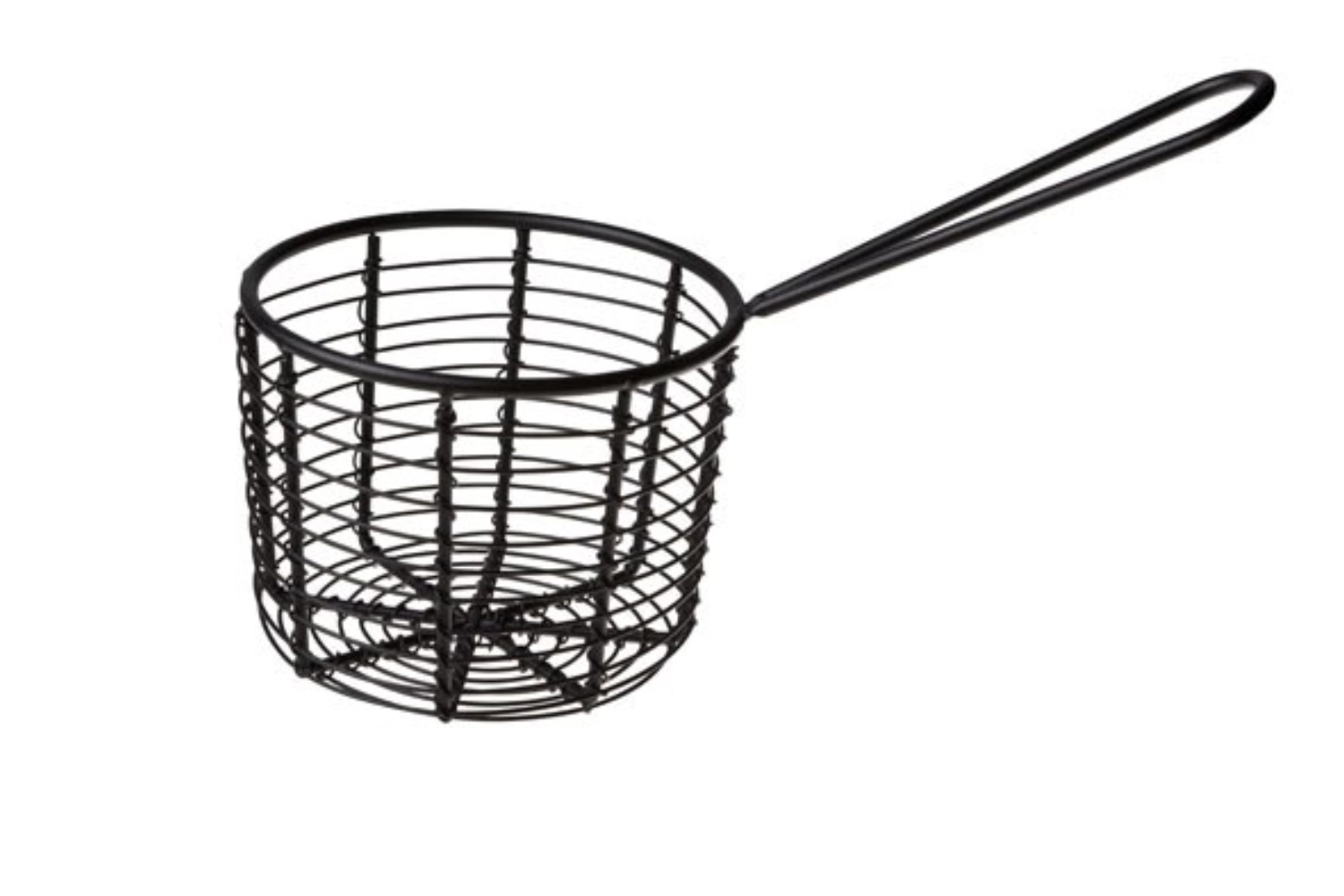 Panier de frites noir d8.3xh8cm