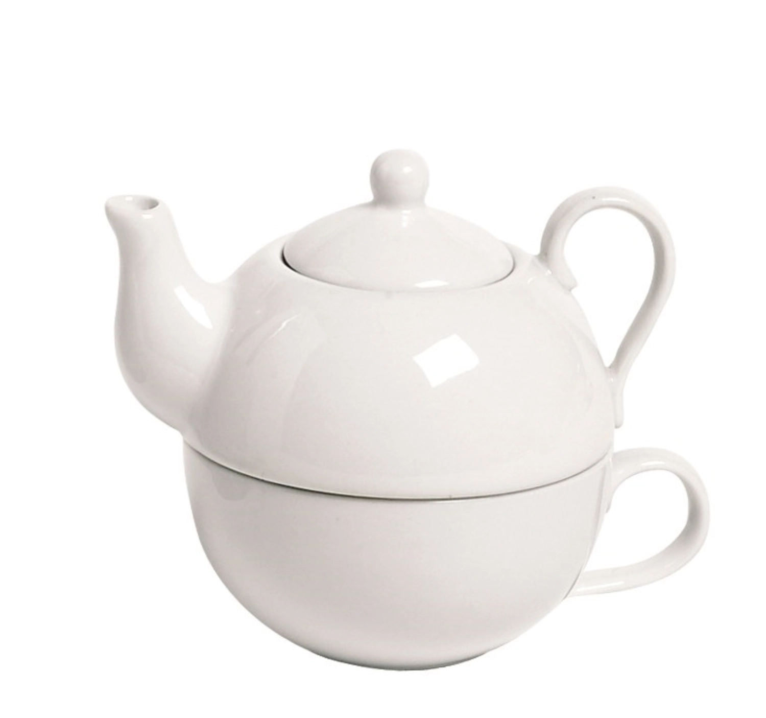 Théière avec tasse, blanc 26cl,21cl