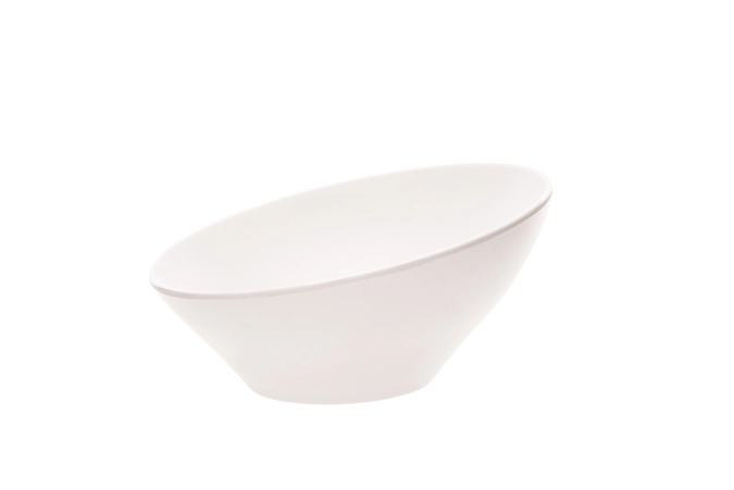 Anthony Schüssel, weiss Melamin, 19x19x9.5-5.5cm